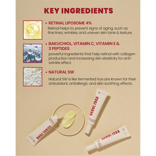 KSECRET SEOUL 1988 Eye Cream : Retinal Liposome 4% + Fermented Bean