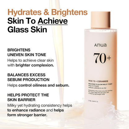 Anua Rice 70 Glow Milky Toner 250ml